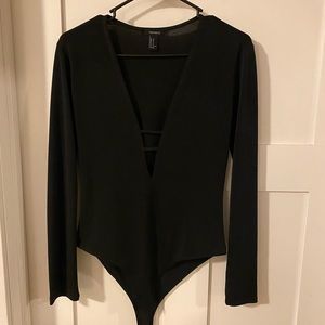 Deep V Bodysuit (Forever 21)